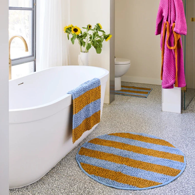 Como Stripe Bath Mat