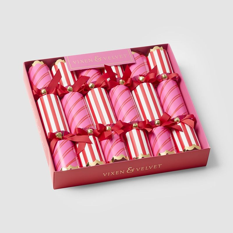 Carnival Red & Pink Stripe Christmas Crackers