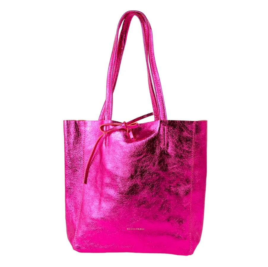 Medium Tote Metallic Fuchsia