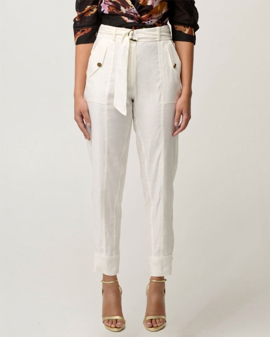 Trinidad Button Cuff Pant Ivory