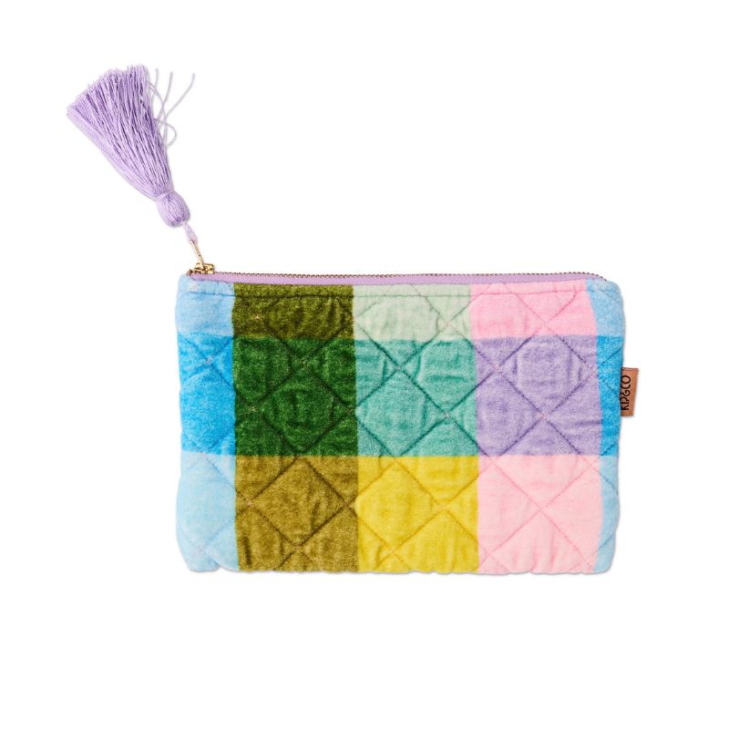 Sorbet Tartan Velvet Cosmetics Purse