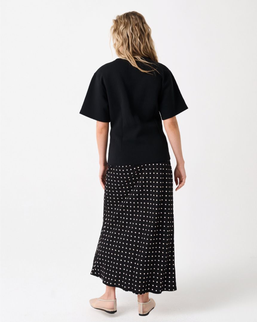 Millie Slip Skirt Black Spot