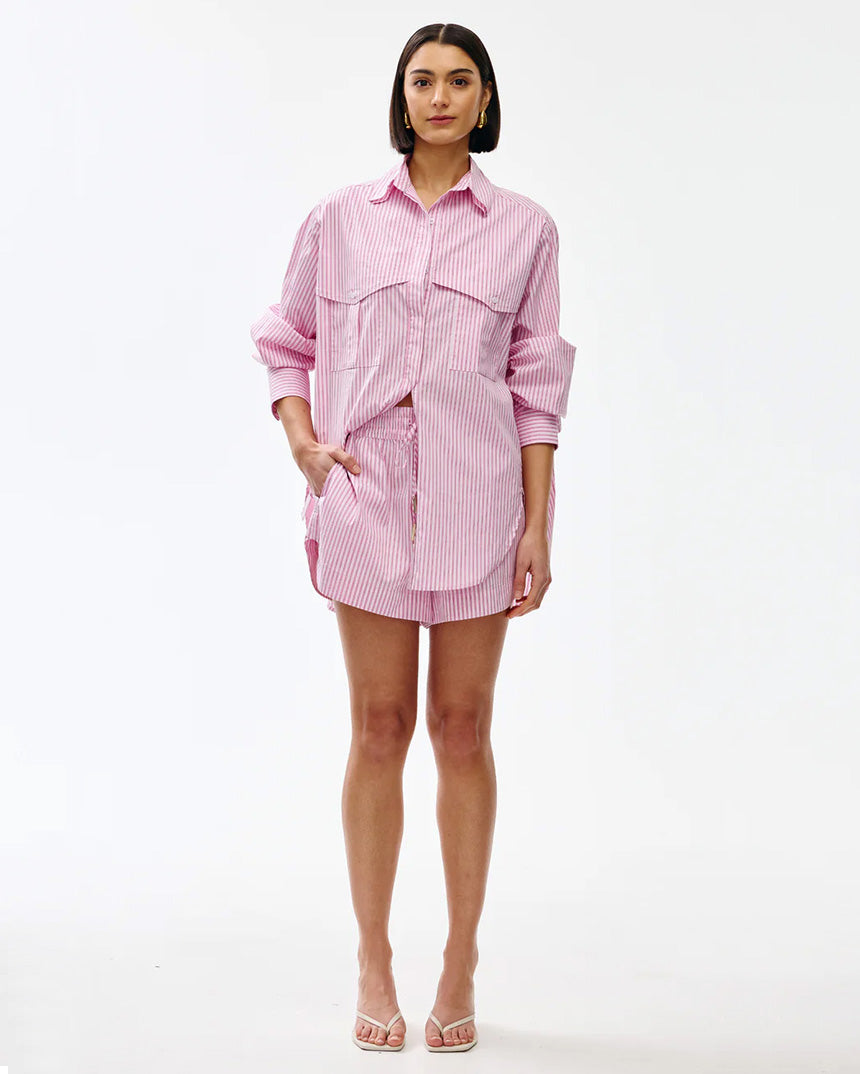 Riley Shirt Pink Pinstripe