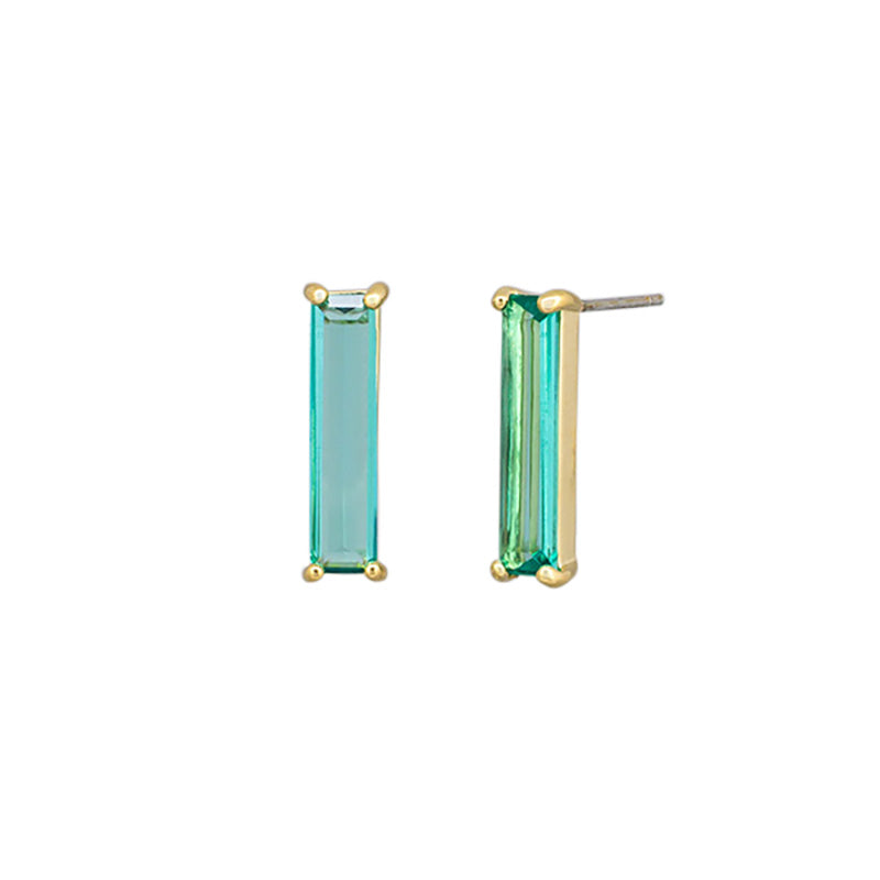 Augusta Green Crystal Earrings