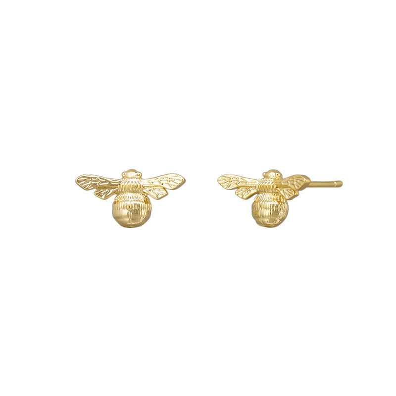 Beeatrice Bee Gold Stud Earrings