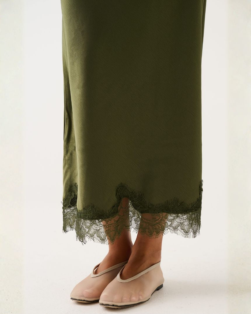 Luna Skirt Khaki Lace