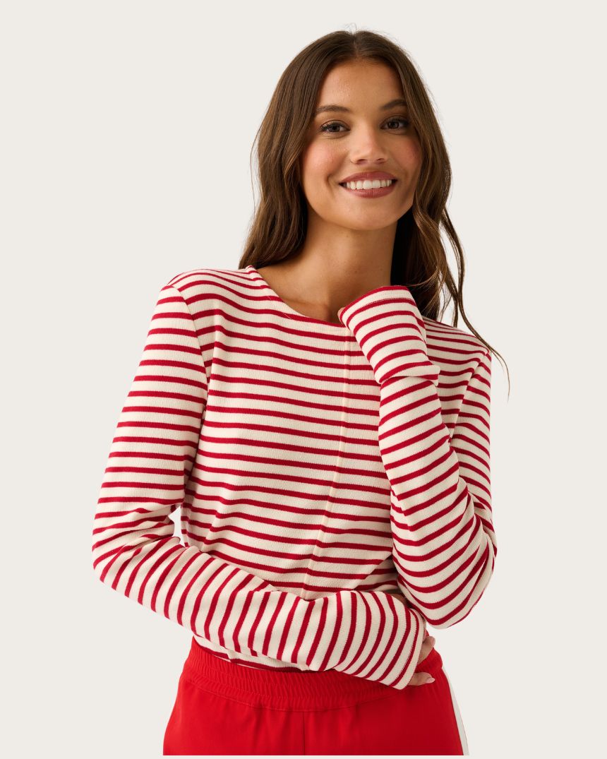 Aspyn Top Ruby Stripe
