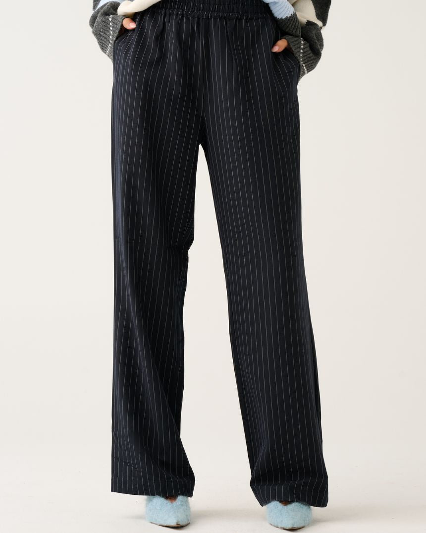 Jett Pant Charcoal Pinstripe