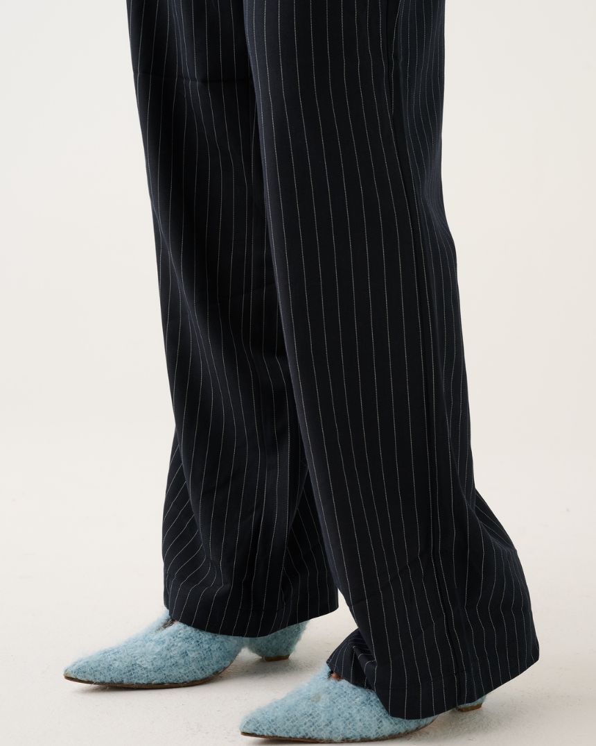 Jett Pant Charcoal Pinstripe