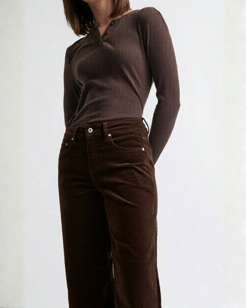 Freya Velvet Jean Chocolate