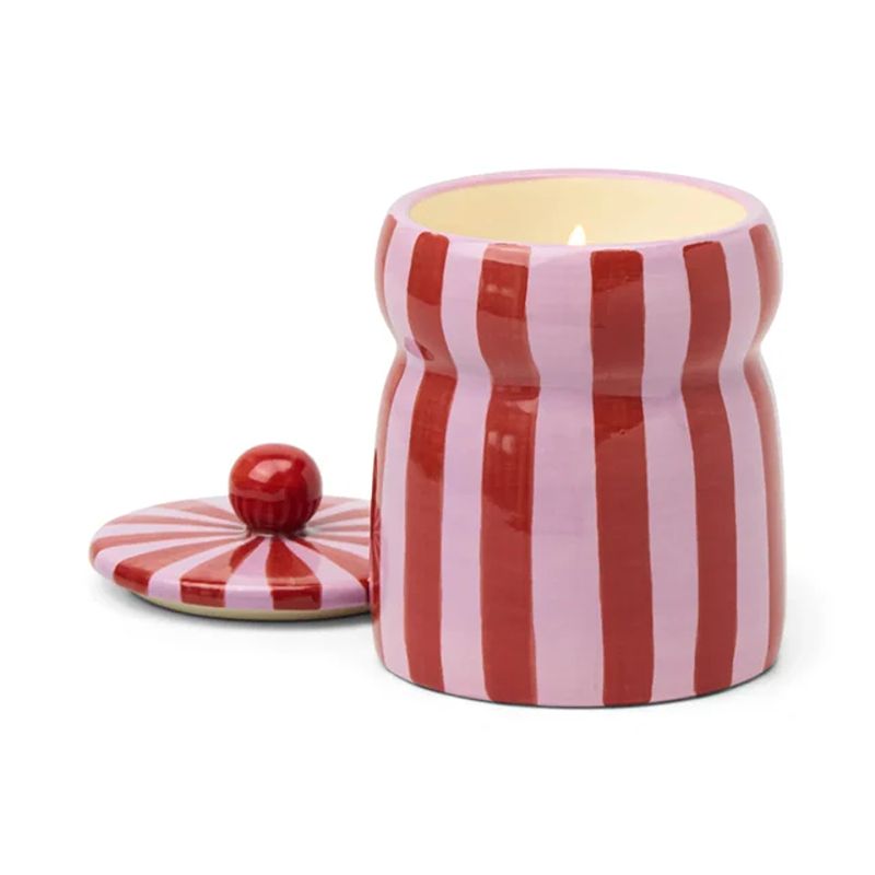 Cabana Red/Pink Pink Peppermint Candle with Lid