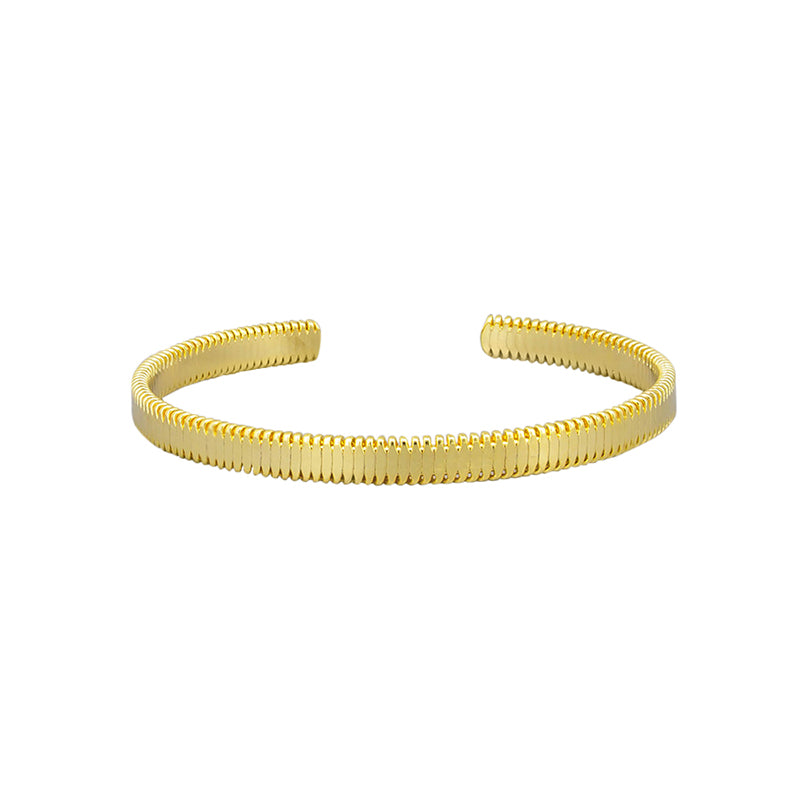Mesh Cuff Bangle Gold