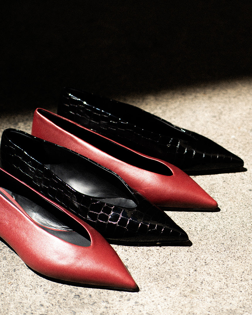 Claudia Kitten Heel Burgundy