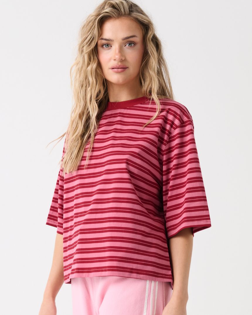 Hallie Tee Ice Berry Stripe