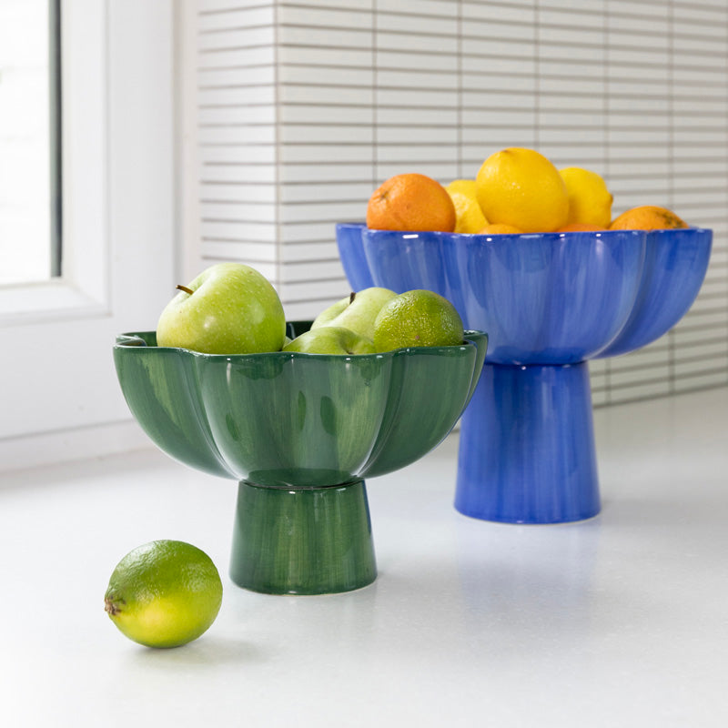 Pedestal Bowl Sun Green