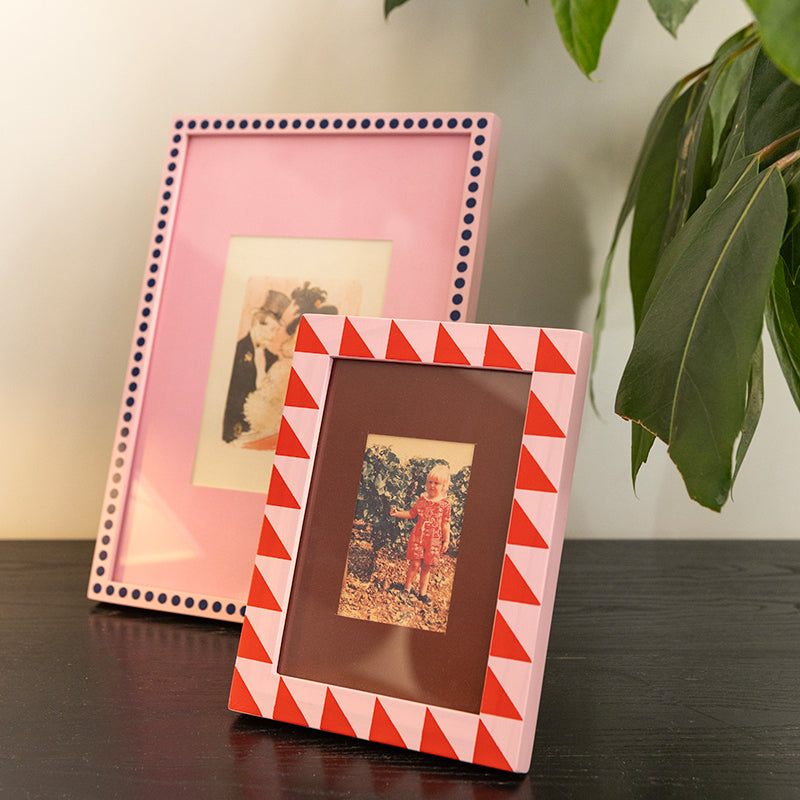 Photo Frame Patch Medium Triangle Pink/Red