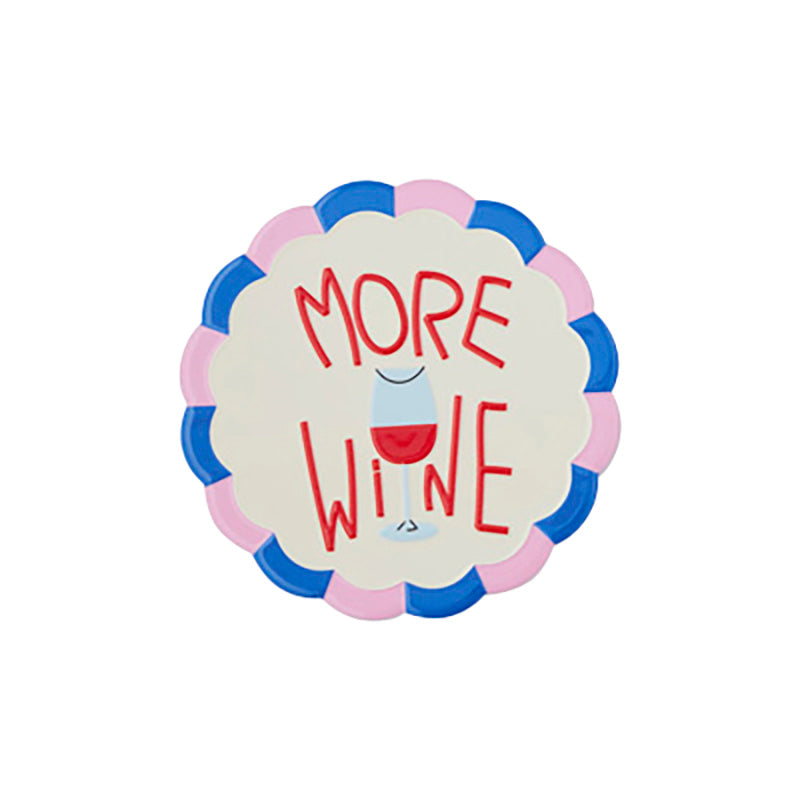 Cocktail Ceramic Coaster More Wine