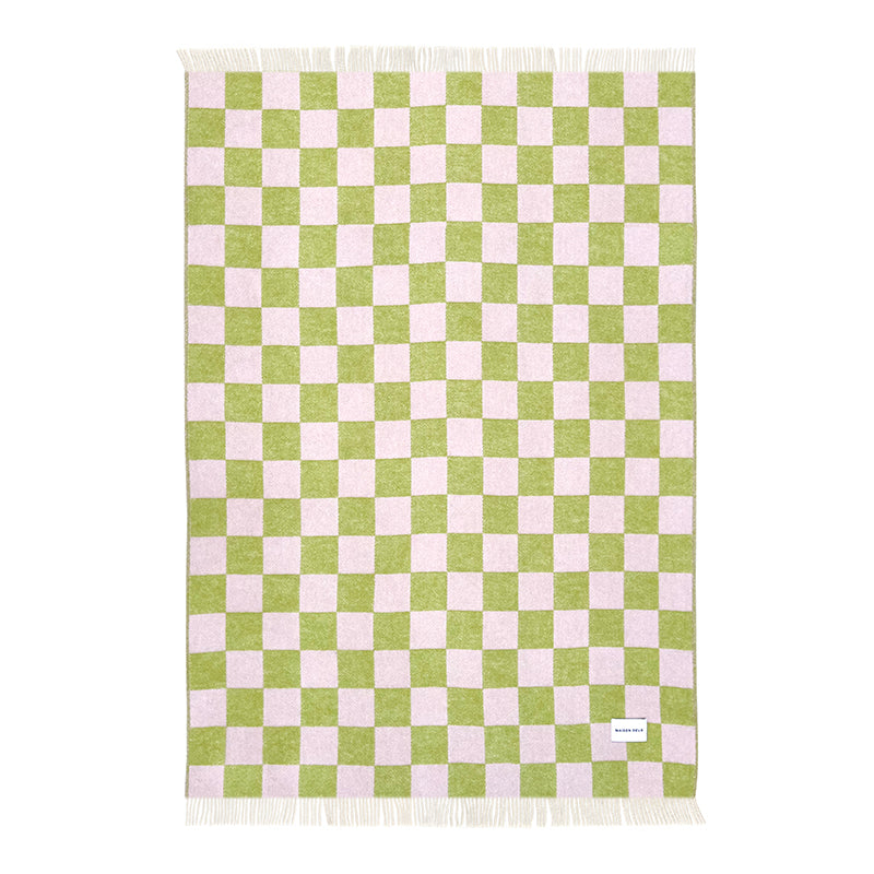 Checkerboard Blanket Kiwi/Pink