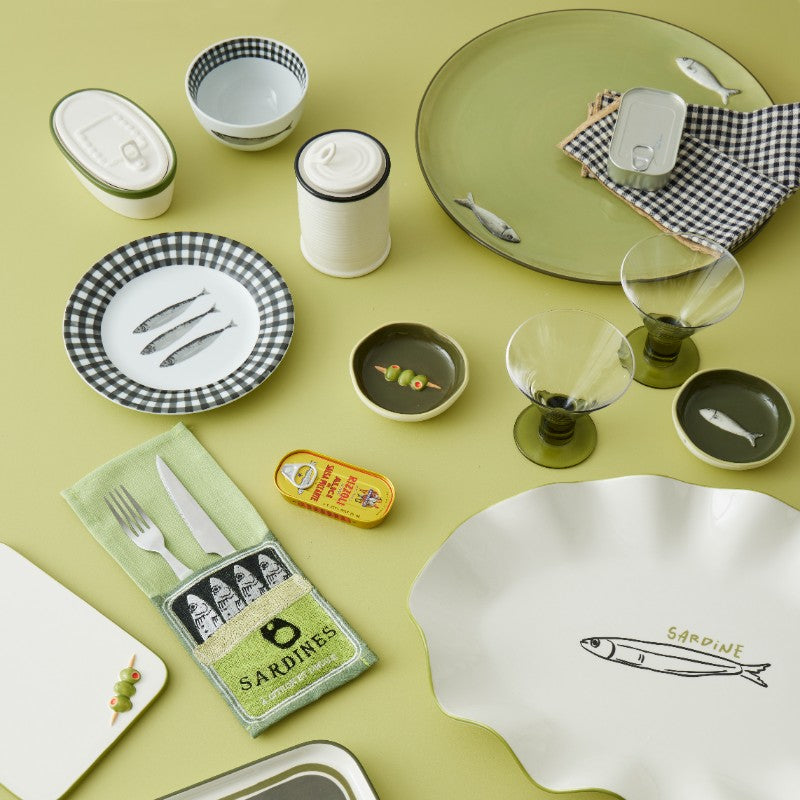 Porto Round Ceramic Sardine Platter