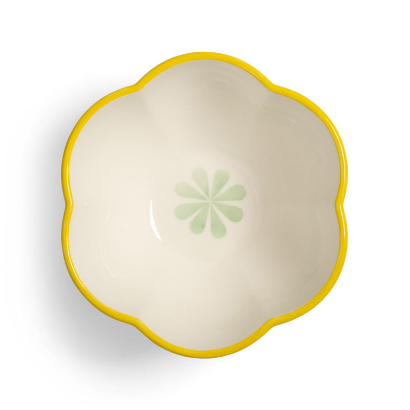 Folk Bowl Yellow Rim