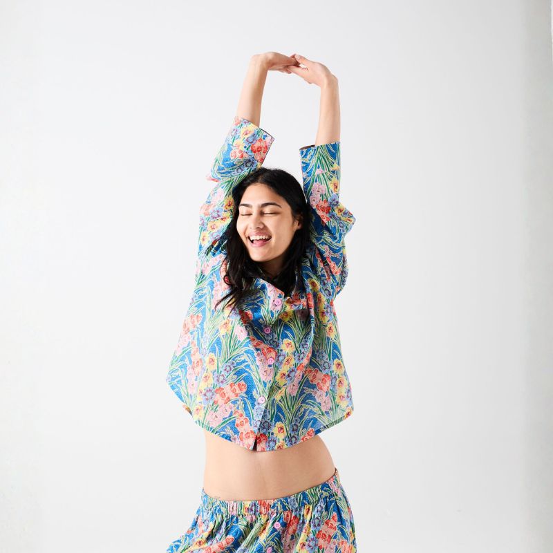 Anna Spiro Gladiolus Organic Cotton Long Sleeve & Pant Pyjamas