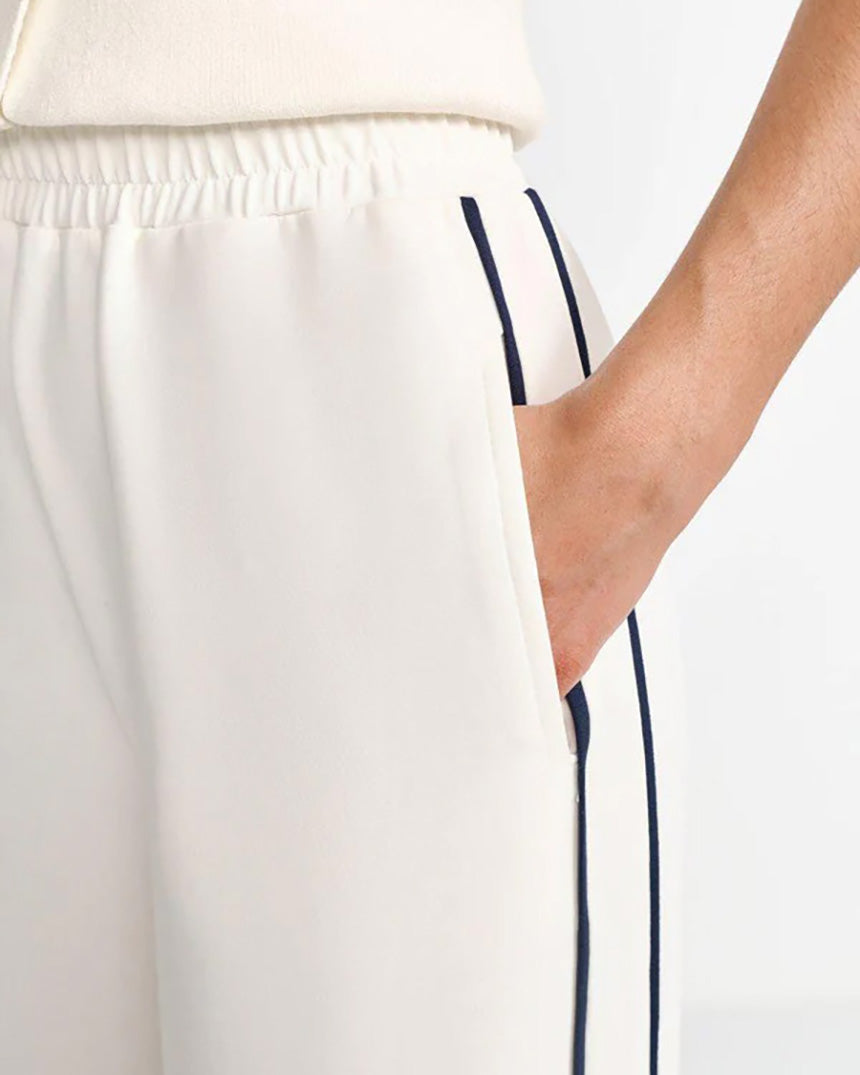 Jogger Style Trousers Pearl White