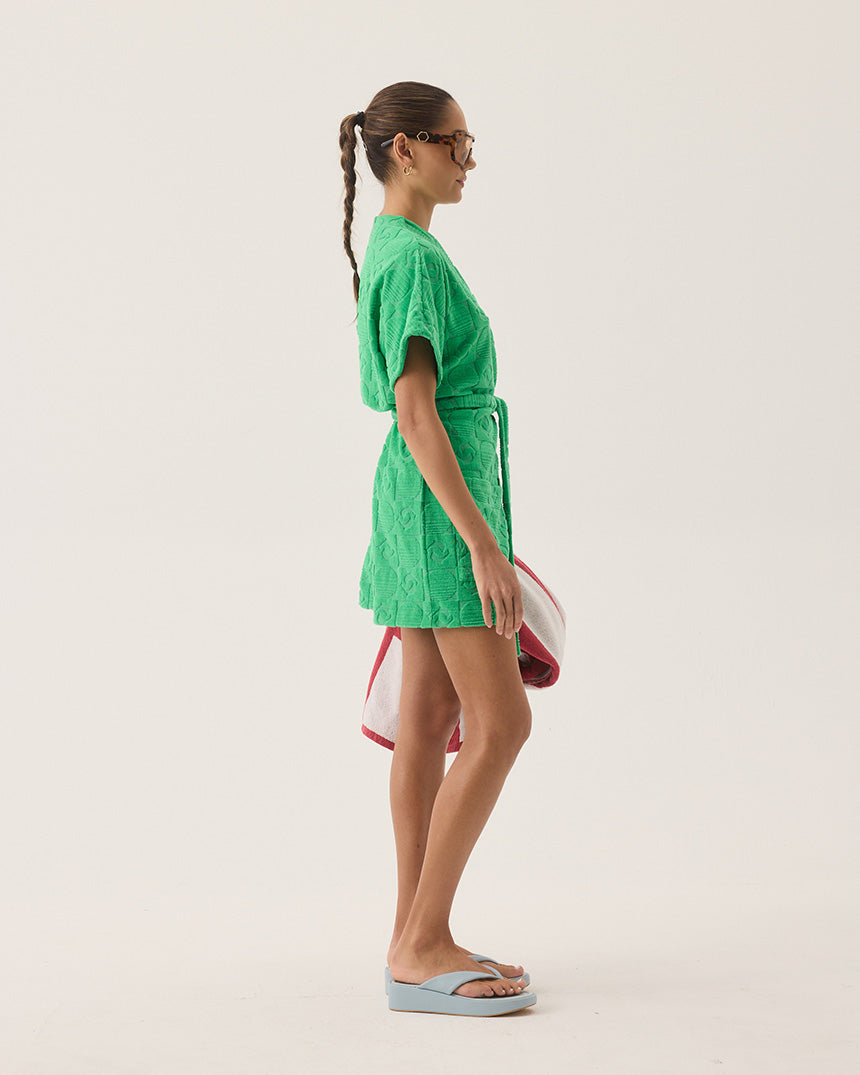 Cruise Dophin Terry Kimono Green