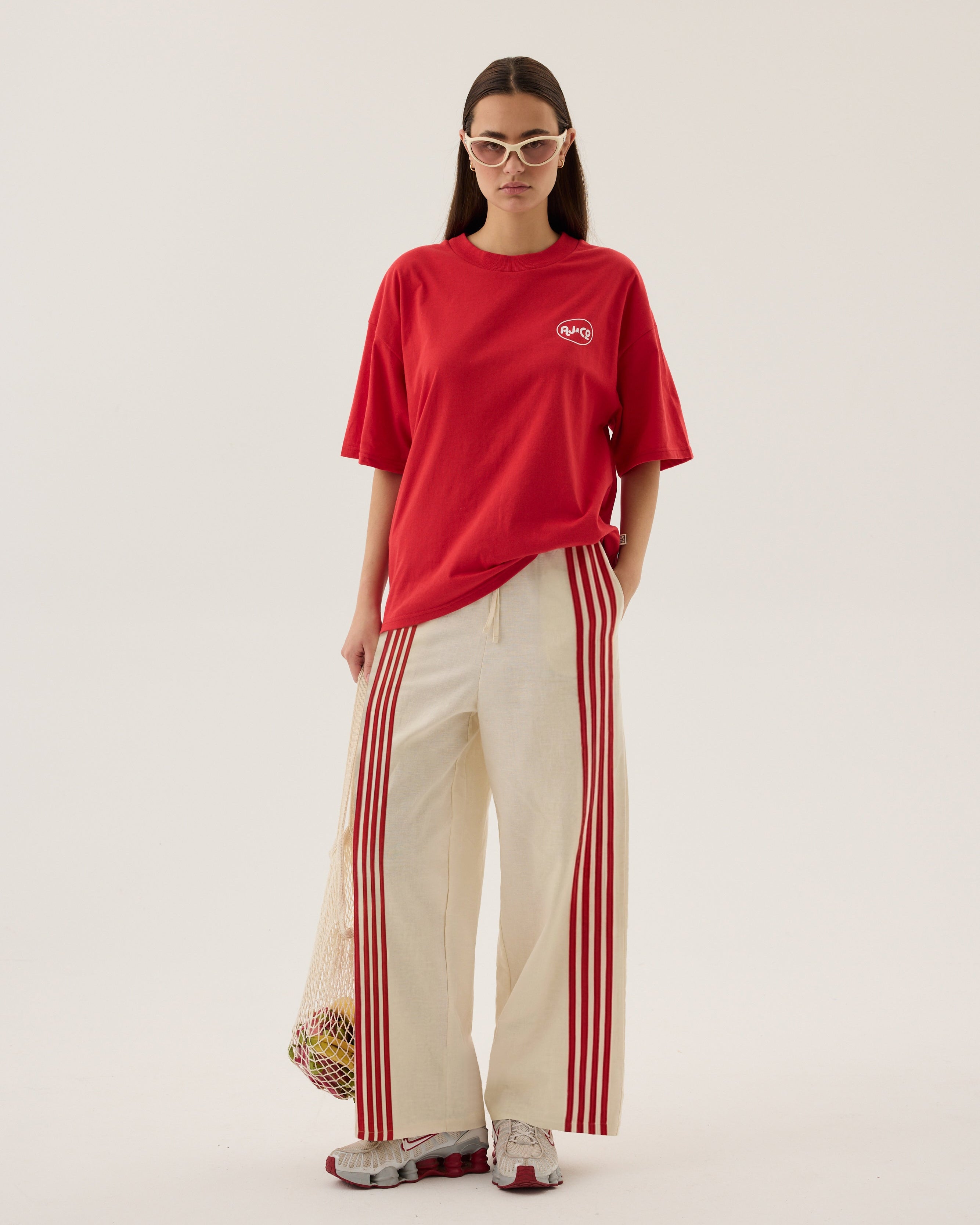 Chillin Oversized Tee Poppy Red