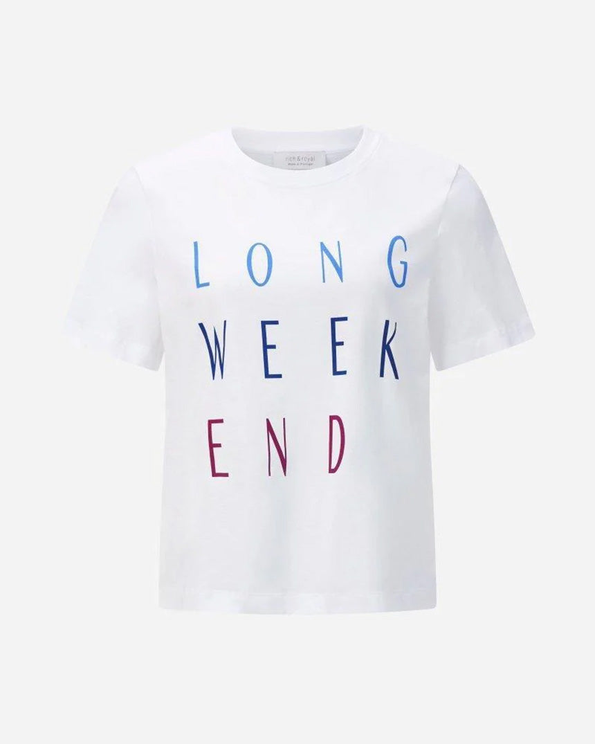 Elegant Fit T-Shirt Long Weekend White