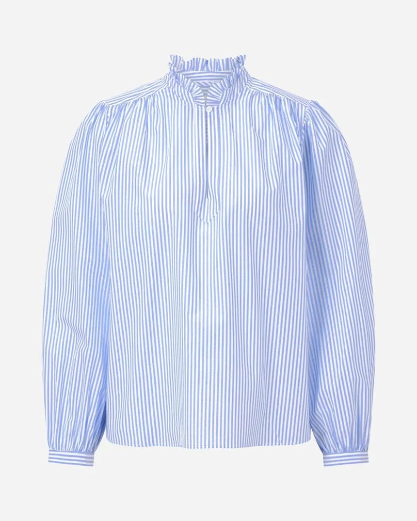 Striped Blouse Skyway Blue