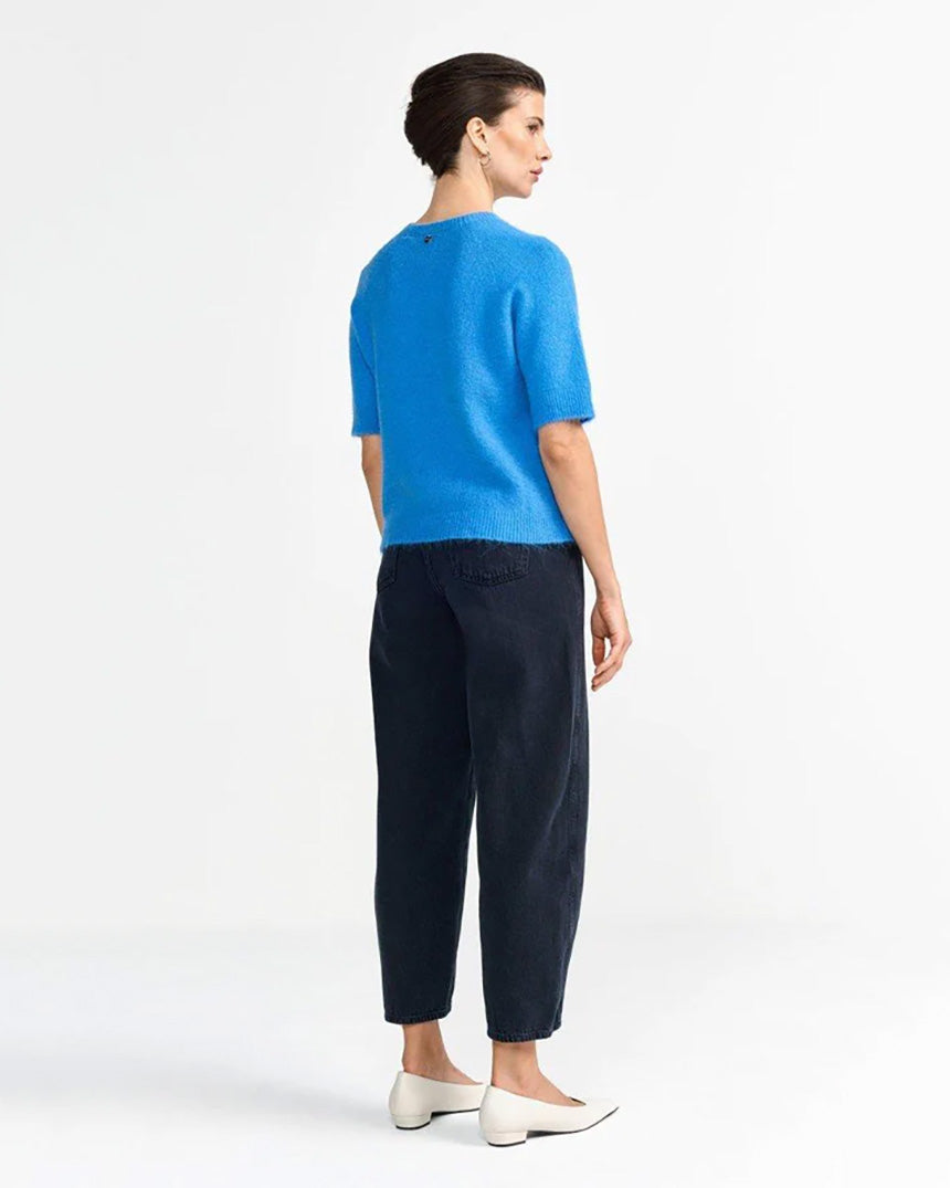 Seamless Crew Short Sleeve Blue Belle