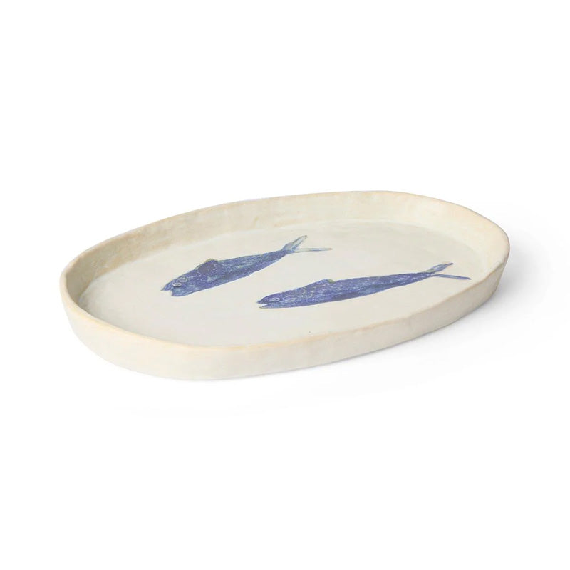 Sardine Dark Blue Glazed Plate