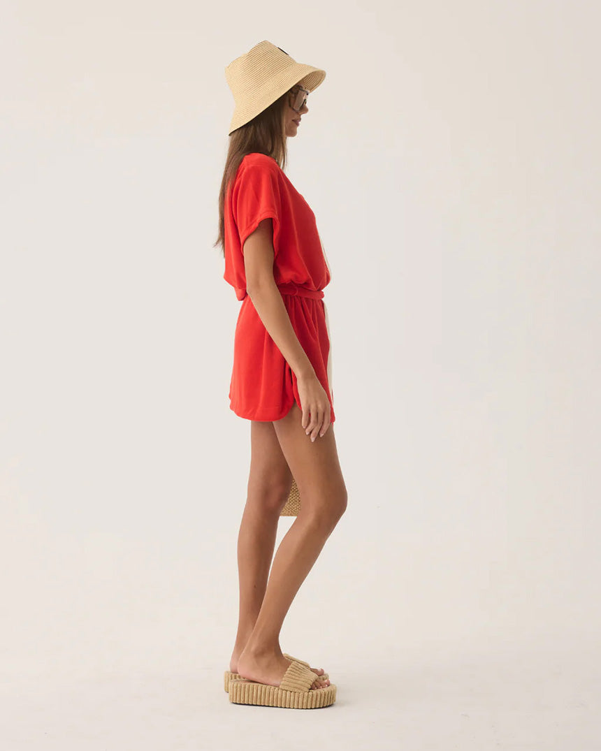 Tropiques Terry Dress Apple Red