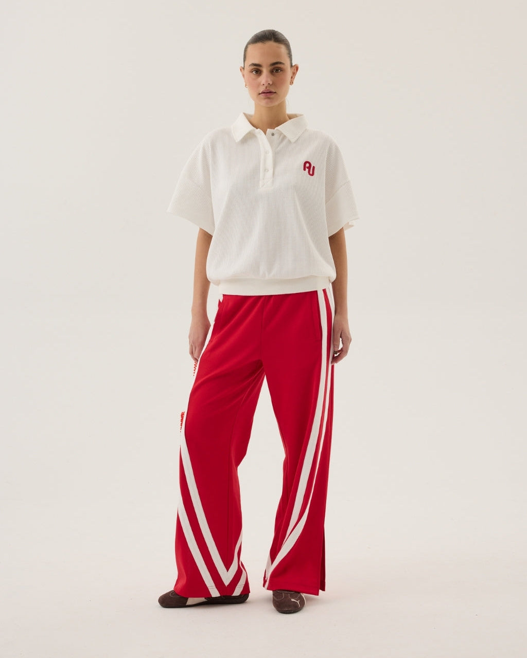 AJ Waffle Short Sleeve Sweatshirt Snow