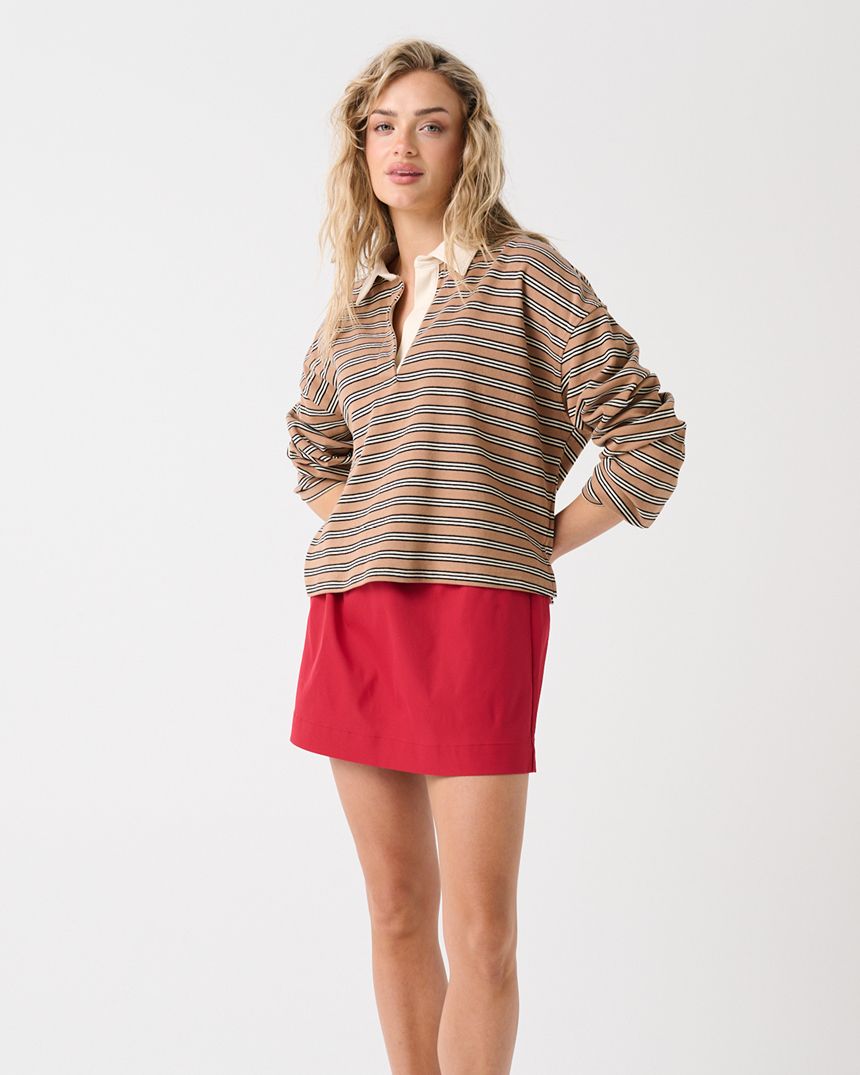 Alisa Rugby Tee Toffee Stripe