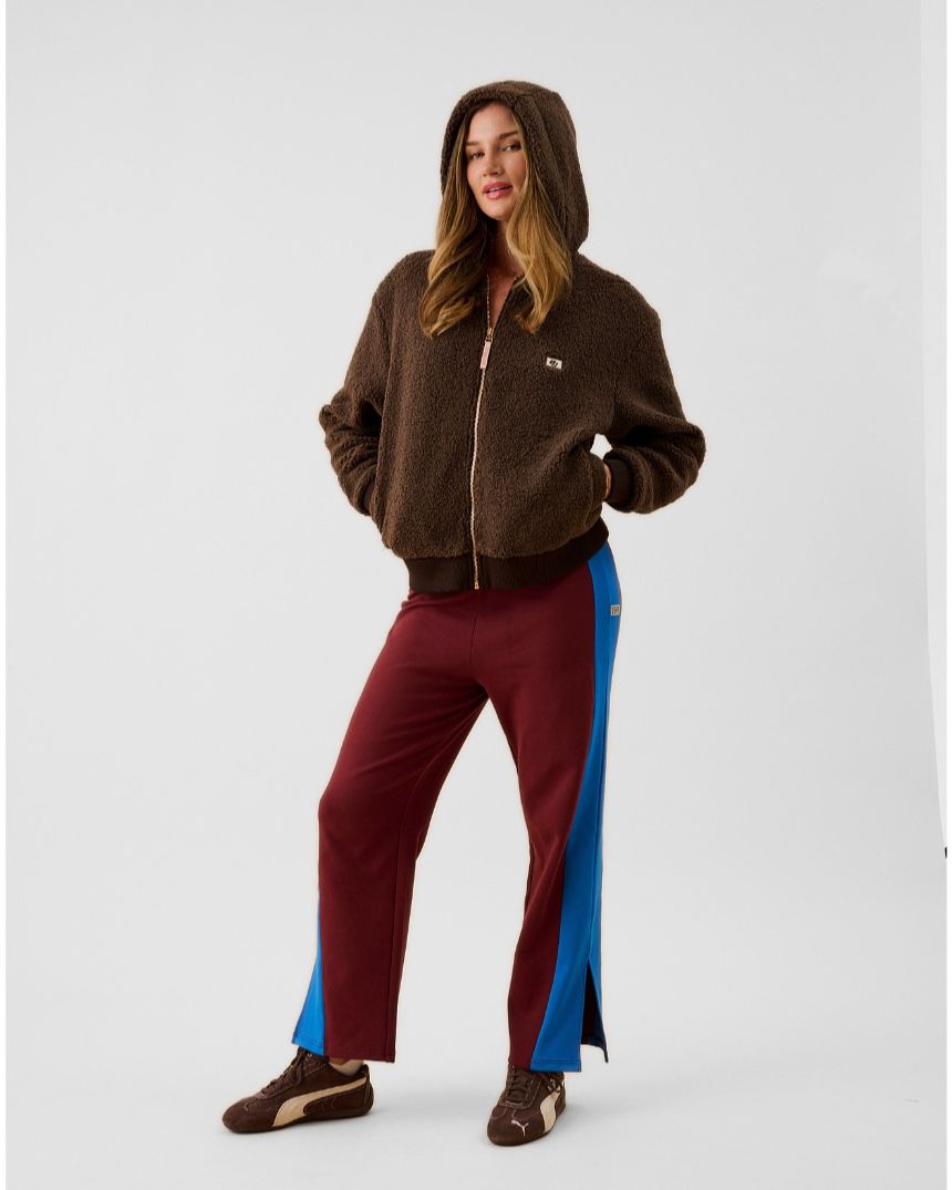 Sherpa Hooded Jacket Dark Chocolate