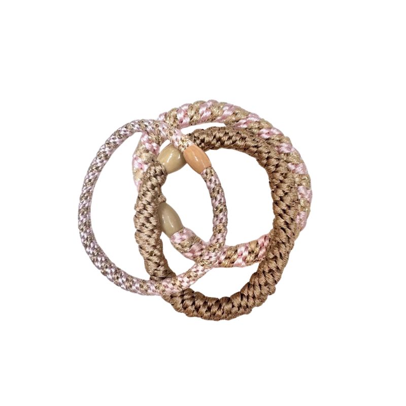 Bungalow X3 Beeyoo Set of 3 Hairbands Beige/Pink