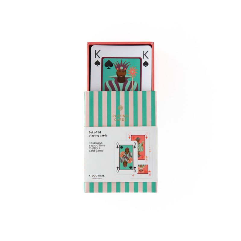 Playing Cards Green Stripe