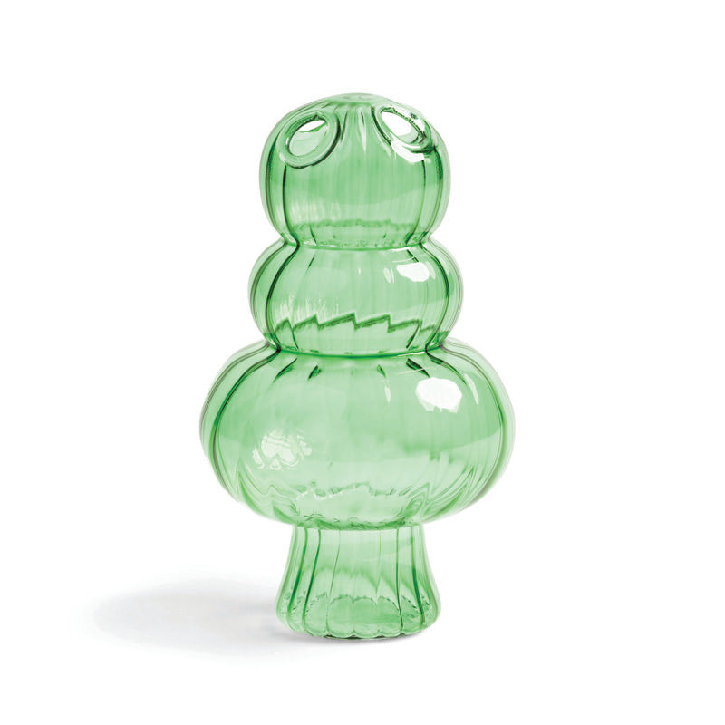 Pine Tree Glass Vase Green