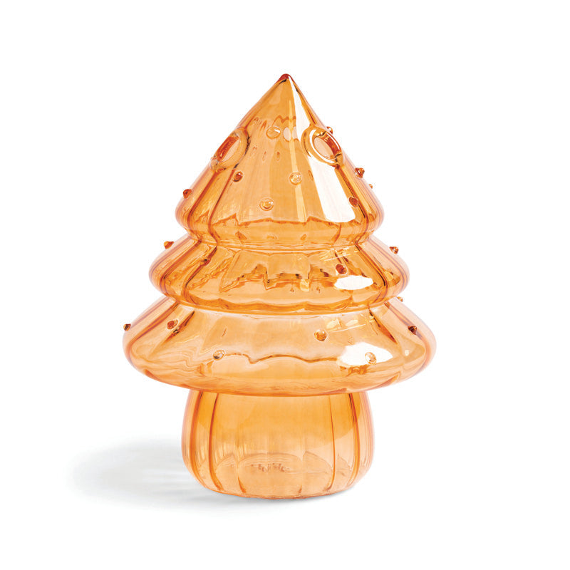 Pine Tree Glass Vase Orange