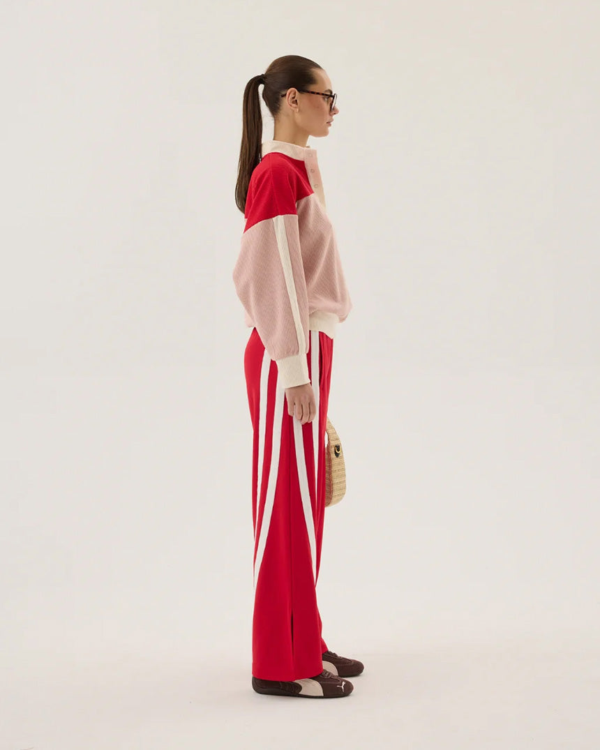 AJ Vintage Knit Sweatshirt Soft Blush