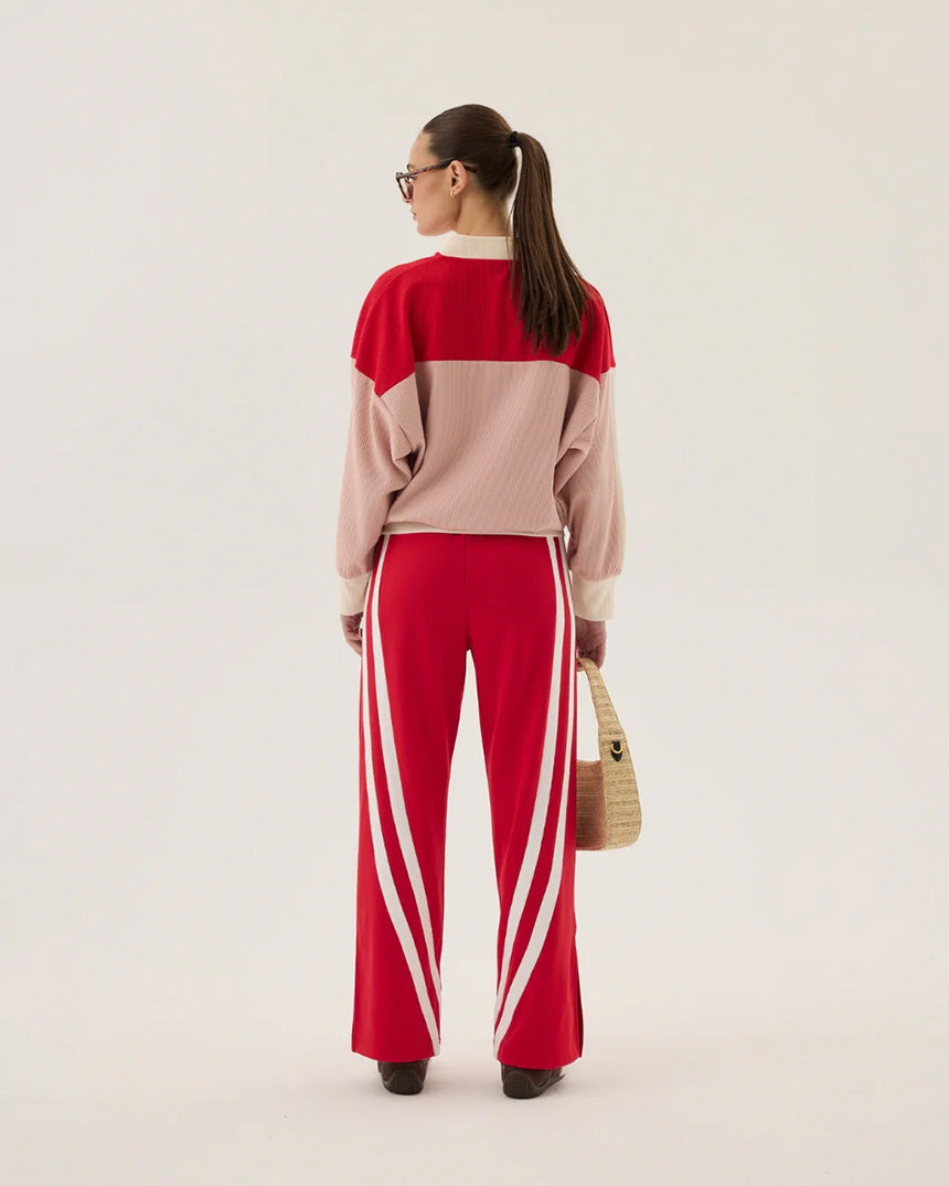 AJ Vintage Knit Sweatshirt Soft Blush