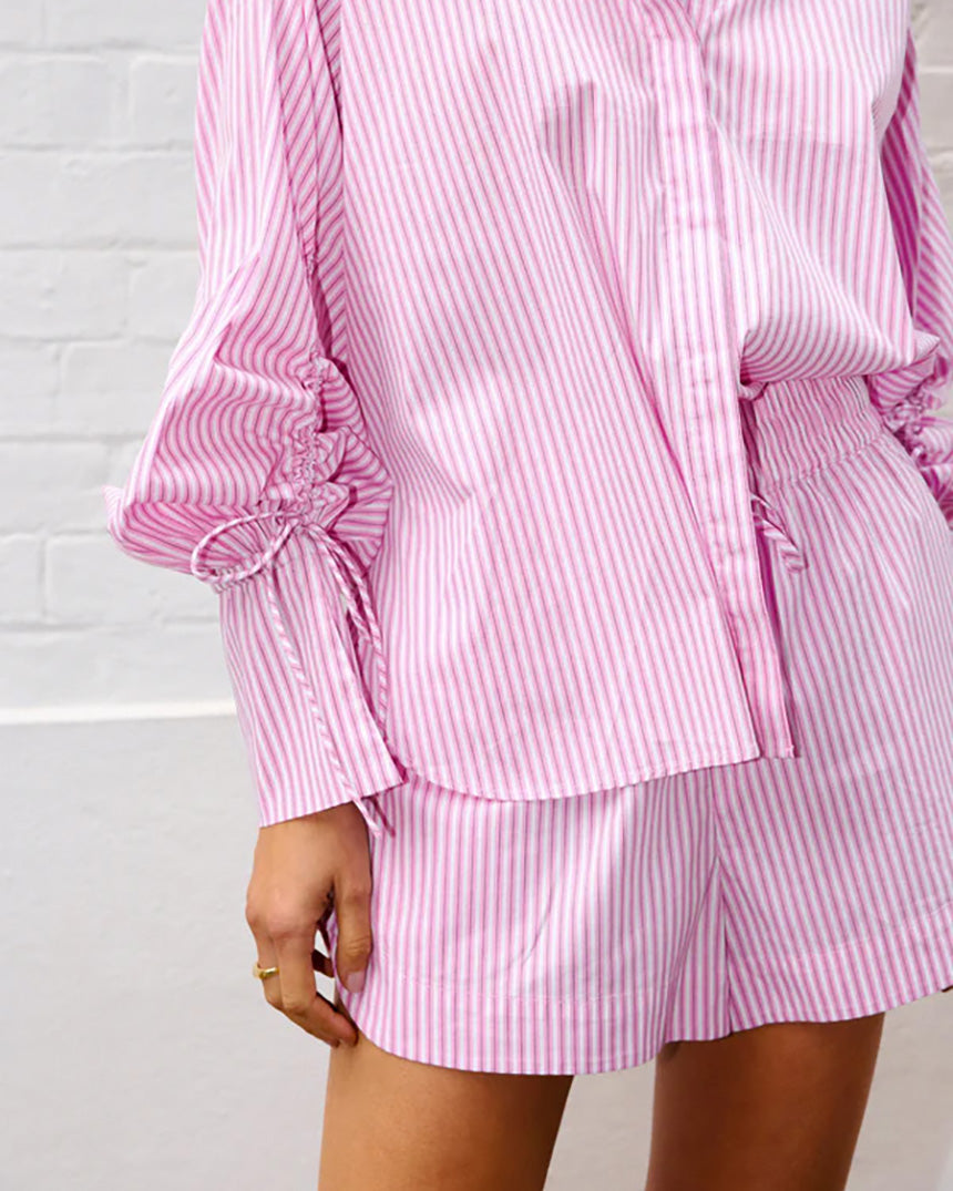 Juniper Short Pink Pinstripe