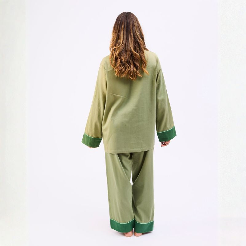 Glow In Green Bamboo Cotton Pyjamas
