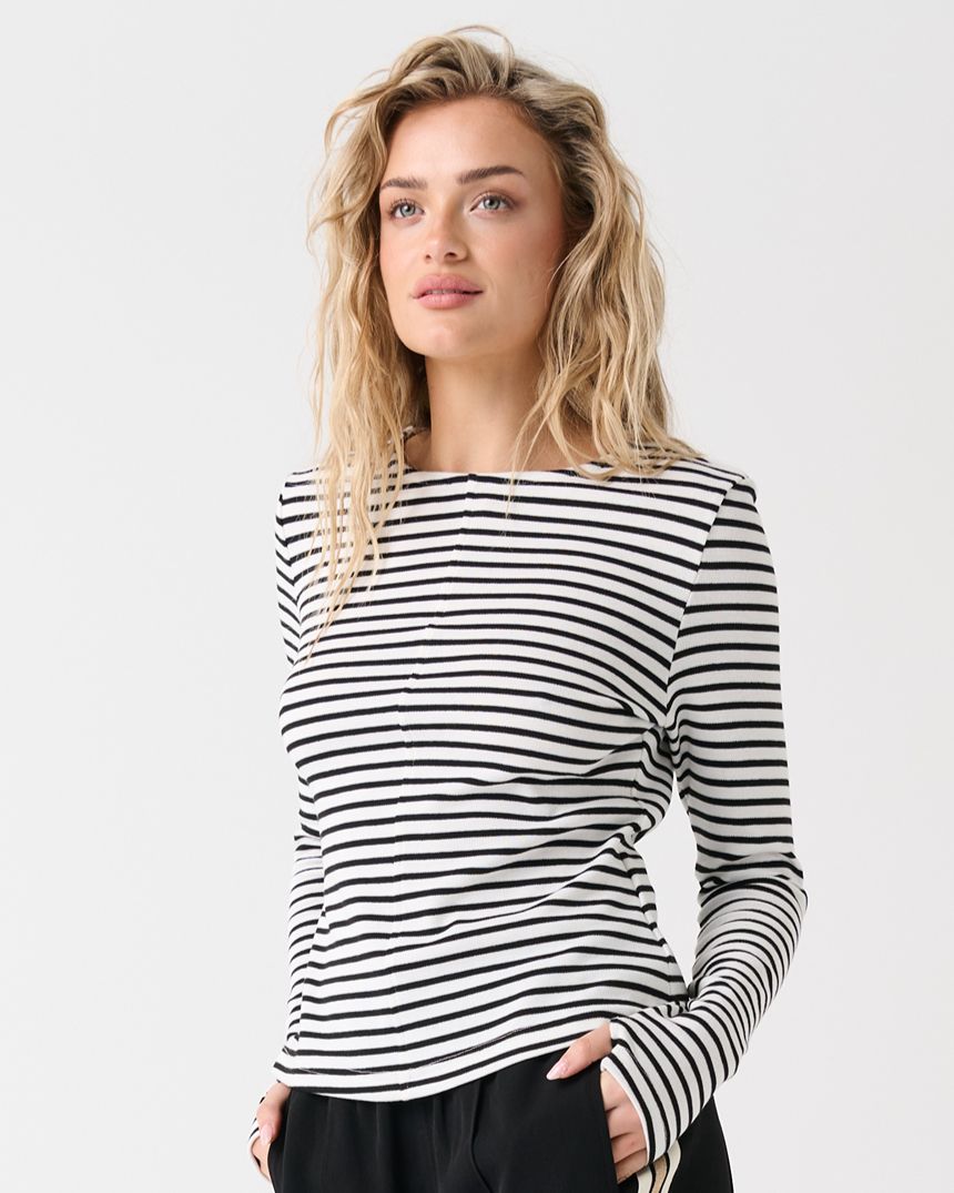 Aspyn Top Black Stripe