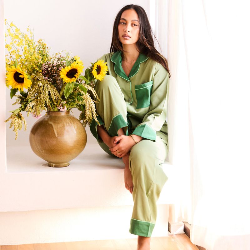Glow In Green Bamboo Cotton Pyjamas