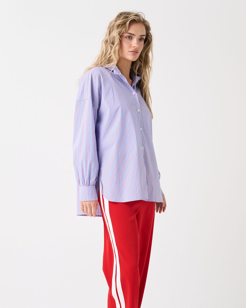 Darby Shirt Cornflower Multi Stripe