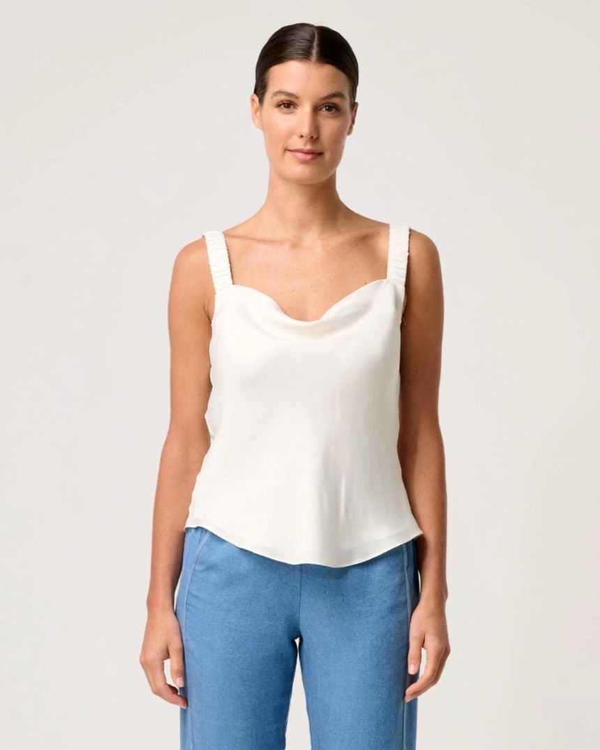 Delray Reversible Cami Ivory