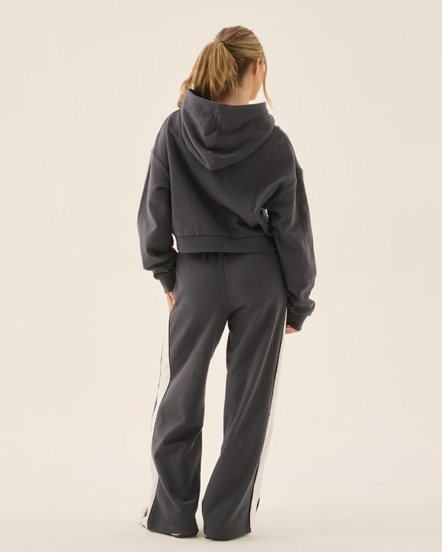 Zip Hoodie Washed Black