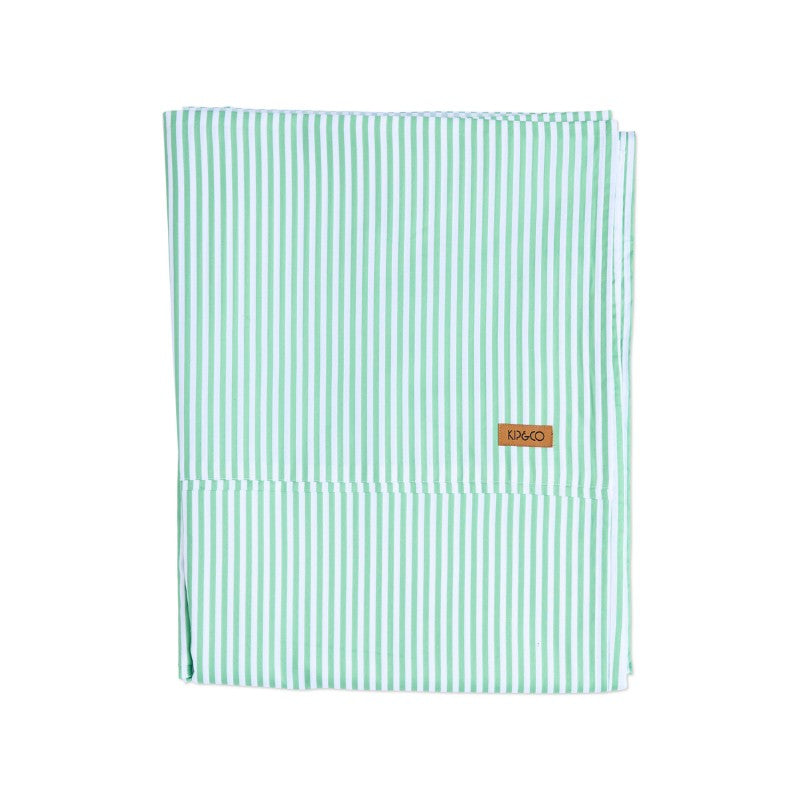 Tarragon Stripe Cotton Flat Sheet